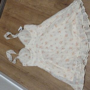 Altar'd State Cream Dress With Lace Detailing